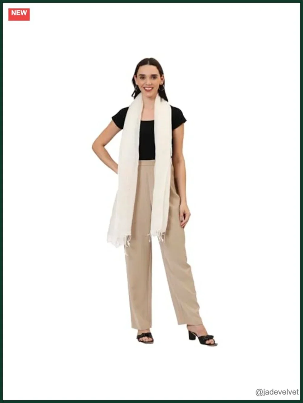 100% Linen Lightweight Scarf - Breathable Wrap for Travel